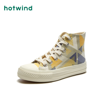 热风女士时尚帆布鞋休闲鞋H14W0775