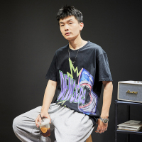 [2.5折价57元]唐狮夏季新款纯棉短袖t恤潮休闲宽松圆领ins风打底衫半袖夏装
