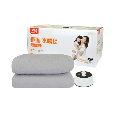 彩虹驱潮保暖除螨磨毛面料双人恒温水暖毯2*1.8米 C191
