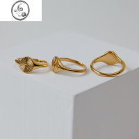 JiMi显贵气满分中古风素闪很特别不掉色点缀氛围感戒指干净清爽大款潮