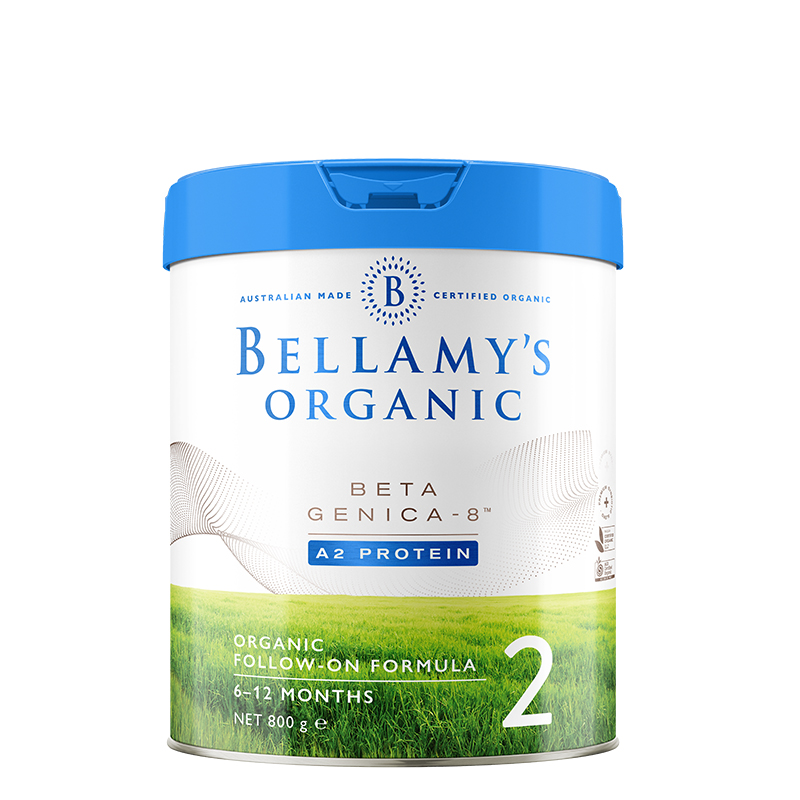 原装进口澳洲贝澳洲贝拉米白金版有机A2婴儿配方奶粉2段(6-12个月)800g