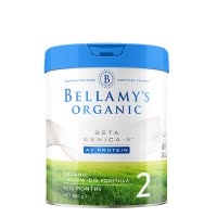 原装进口澳洲贝澳洲贝拉米白金版有机A2婴儿配方奶粉2段(6-12个月)800g