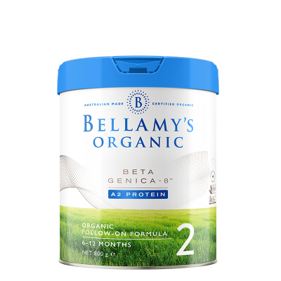 原装进口澳洲贝澳洲贝拉米白金版有机A2婴儿配方奶粉2段(6-12个月)800g