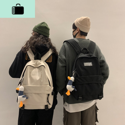大容量书包男韩版百搭初中双肩包女原宿ulzzang高中学生休闲背包NEW LAKE