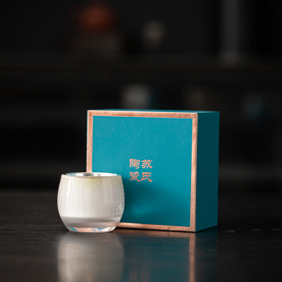 苏氏陶瓷(SUSHI CERAMICS)鎏银水晶佛经杯非遗大师郑文强作品功夫茶具礼盒