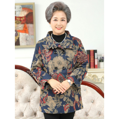 广赫特体200斤胖妈妈装春装外套中老年人女装加肥加大码老人奶奶春秋夹克