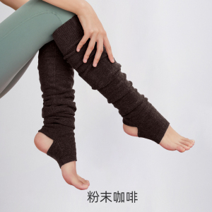 YOTTOY专业瑜伽袜套女过膝长筒冬季保暖瑜珈堆堆袜子普拉提厚袜套