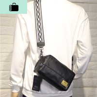 日系青年男女斜跨小方包 潮男复古单肩斜挎背包韩版男包NEW LAKE 黑色男士单肩包