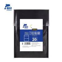 鲸轩 L605 100*120cm 20只/包 特厚型平口 垃圾袋 (计价单位:包) 黑色