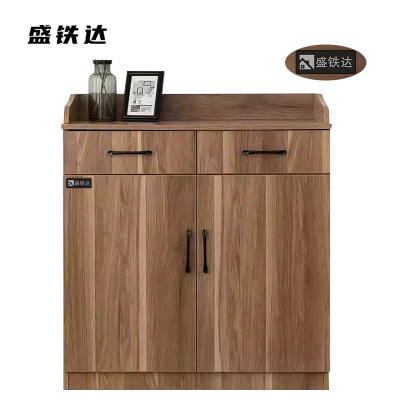 盛铁达 胡桃色带抽屉矮柜1200*400*800mm STD-XXKG29 张