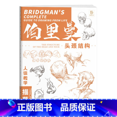 [正版]伯里曼人体教学描摹本 头颈结构篇 速写临摹画册 速写人物描摹本 漫画动态结构 画画自学入门零基础 美术生学生高