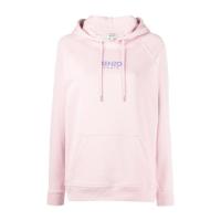 高田贤三(Kenzo)粉色徽标卫衣女士套头休闲舒适百搭配色运动卫衣