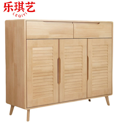 乐琪艺 实木鞋柜 三门 个