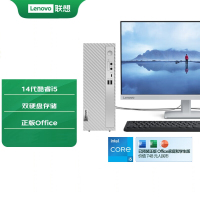 联想(Lenovo)天逸510s 台式机电脑整机 (14代i5-14400 32G 2TB HDD+512G SSD wifi6 蓝牙 Win11)23.8英寸商用家用办公 定制