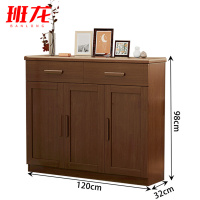 班龙实木鞋柜120*32*98cm三门台