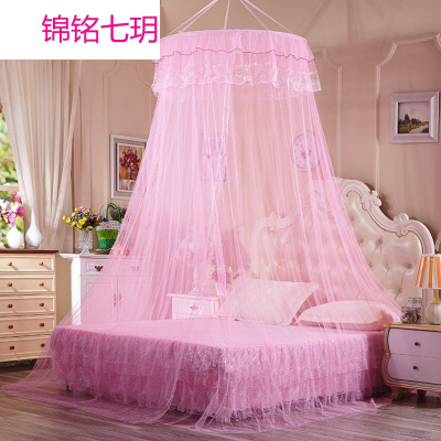 锦铭七玥吊挂宫廷公主蕾丝花边加密落地婴幼儿学生吸盘帐子