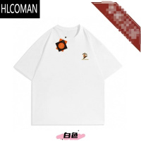 HLCOMAN夏款新款!柜面货!圆领英文百搭男士短袖T1785