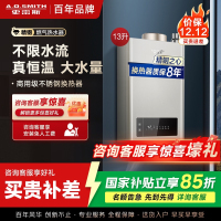AO史密斯 13升燃气热水器 不锈钢换热器8年包换 负压燃烧更安全 精控恒温 家用5系列