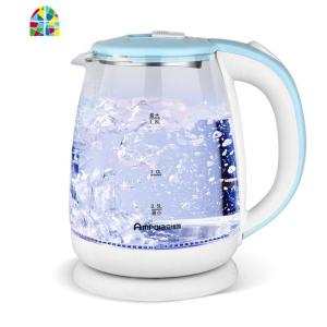 蓝光高硼硅玻璃烧水壶透明耐热家用养生自动断电泡茶水器1.8L宿舍 FENGHOU 优雅紫升级加厚304