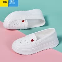 聚范护士鞋女软底透气增高工作不累脚一脚蹬夏季踩屎感医护专用小白鞋