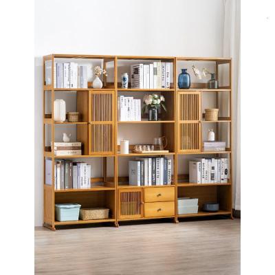 森美人书柜博古架隔断实木新中式禅意多宝阁简约现代小摆件展示柜客厅博物架