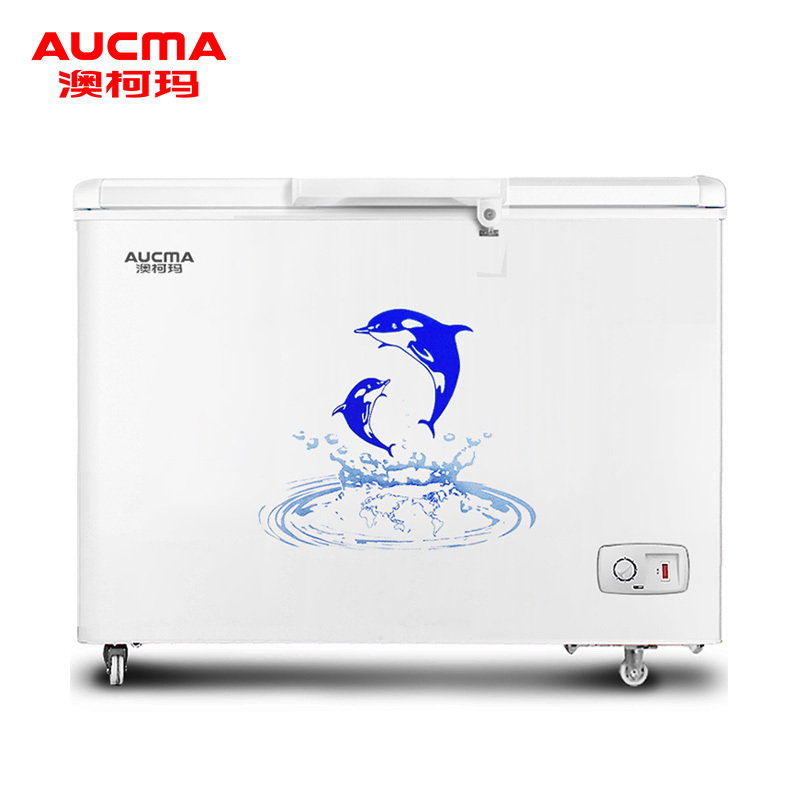 澳柯玛(aucma)bc/bd-323sh 323升带锁冷藏冷冻转换 变温商用冷柜 冰柜