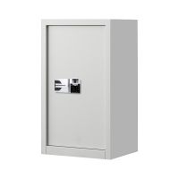 铭威盾指纹电子保密柜钢制密码文件柜档案柜矮柜保密资料柜办公柜 单门白色国保指纹