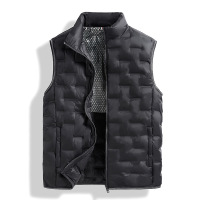 男士立领羽绒马甲冬季新款青年休闲简约舒适保暖马夹立领男装外套