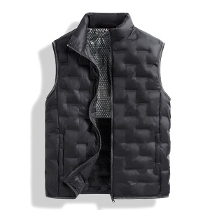 男士立领羽绒马甲冬季新款青年休闲简约舒适保暖马夹立领男装外套