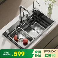 厨房水槽集渣洗菜盆大单槽水槽304不锈钢洗碗槽台下盆加厚1118