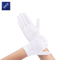 安居先森吸汗防滑礼仪手套 劳保白手套12双/袋 (包)