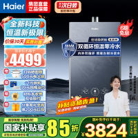 海尔(Haier)16升燃气热水器天然气双循环零冷水储热恒温舱五段微火控温密闭稳燃舱JSQ31-16KN7SFRAGU1