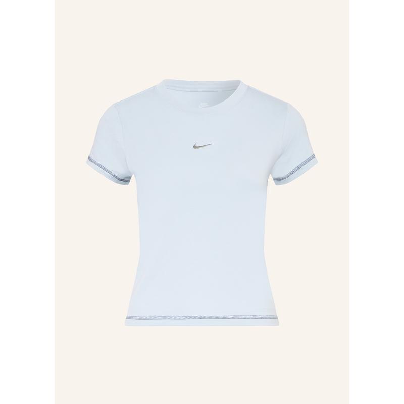 NIKE女款运动T恤修身设计圆领短袖弹力棉混纺舒适透气
