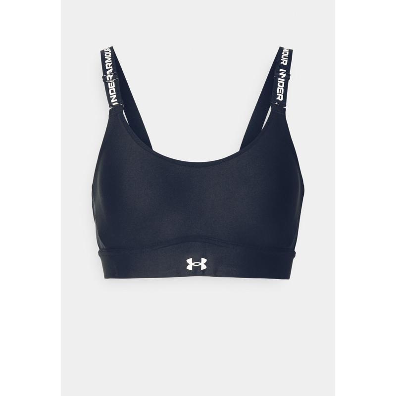 Under Armour女士中支撑运动内衣训练跑步透气背扣 adjustable肩带 earth oran