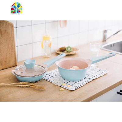 居家好伴侣 韩国鸳鸯锅火锅 不粘锅小奶锅汤锅炒锅 FENGHOU 金猪侠辅食粉色(预售30天)套锅