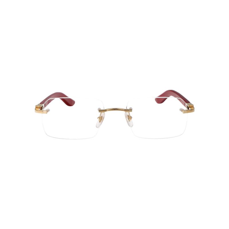 Cartier/卡地亚CTO金属太阳眼镜金色透明钛合金镜架