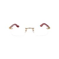 Cartier/卡地亚CTO金属太阳眼镜金色透明钛合金镜架