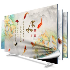 幸福派 电视罩防尘罩套简约现代曲面电视机罩挂式液晶客厅50英寸 050家和富贵2 50-52寸(118*70cm)