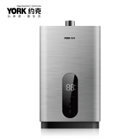 YORK约克 13L燃气热水器JSQ25-13 YK-F11 精准控温 变频恒温 节能省气 低水压启动 金属拉丝面壳