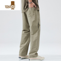 YANXUAugust直筒工装裤男生潮牌2023秋季新款百搭潮流宽松阔腿长裤子男
