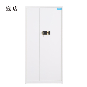 寇店保险柜铁皮资料柜矮柜办公室储物柜通门白色指纹锁900*420*1850