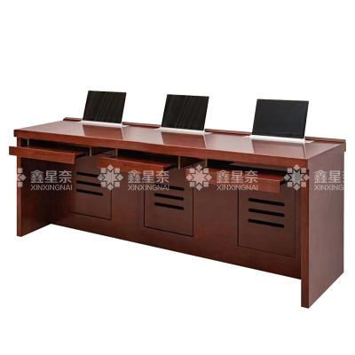 鑫星奈 XXN4022307 升降电脑桌多媒体办公桌会议培训桌 2.4米三人位