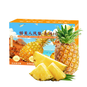 [熊猫鸟]海南金钻凤梨 净重8.5斤 3-4个 大果 当季新鲜水果 酸甜多汁 产地精选