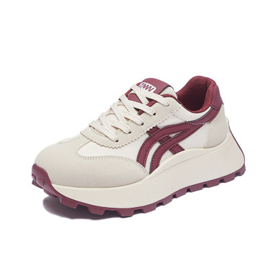 ins韩版新款老爹鞋女2025春季跑步休闲鞋厚底增高