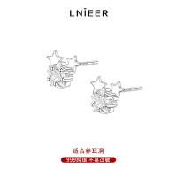 999纯银星星耳钉女轻奢高级感钻石耳环养耳洞五角星耳饰2025新款送女朋友老婆情人节七夕生日礼物