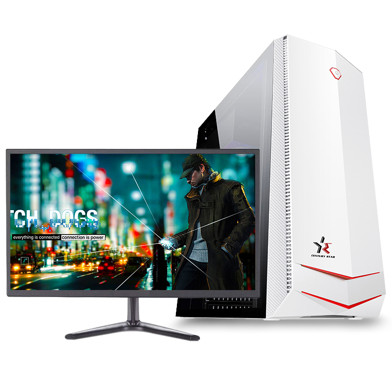 铭能 i9级十核E5-2670V2/RX550独显/16G内存/480G固态硬盘 台式机 DIY组装机 台式电脑 商务家用办公组装电脑学生电脑台式娱乐股票游戏电脑主机+19英寸全套
