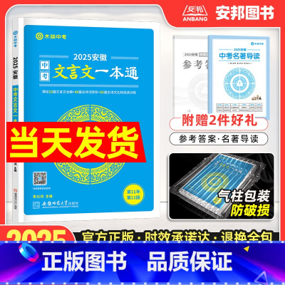 中考文言文一本通 初中通用 [正版]木牍中考2025安徽中考文言文一本通初一初二初三文言文全解初中语文专项训练七八九年级