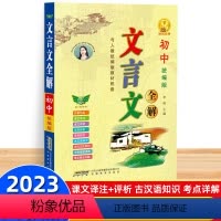 2本]文言文全解+开心中考满分作文速用模板 初中通用 [正版]2023新版初中文言文全解一本通人教版七八九年级文言文译注