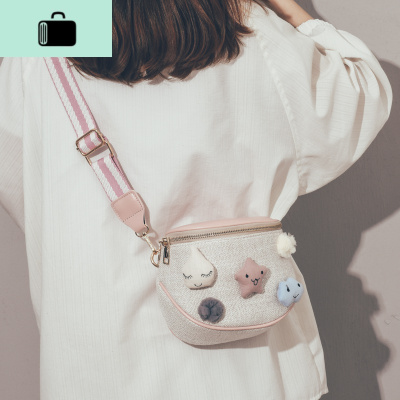 ins超火可爱小包包女2020新款潮韩版百搭斜挎包软妹文艺帆布包NEW LAKE女斜挎包