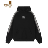 YANXUAchock美式潮牌拼接小logo印花插肩袖帽衫外套情侣连帽卫衣男